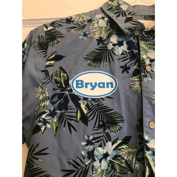 28 PALMS owling Shirt Men's XL Short Sleeved 100% Cotton - Picture 3 of 10